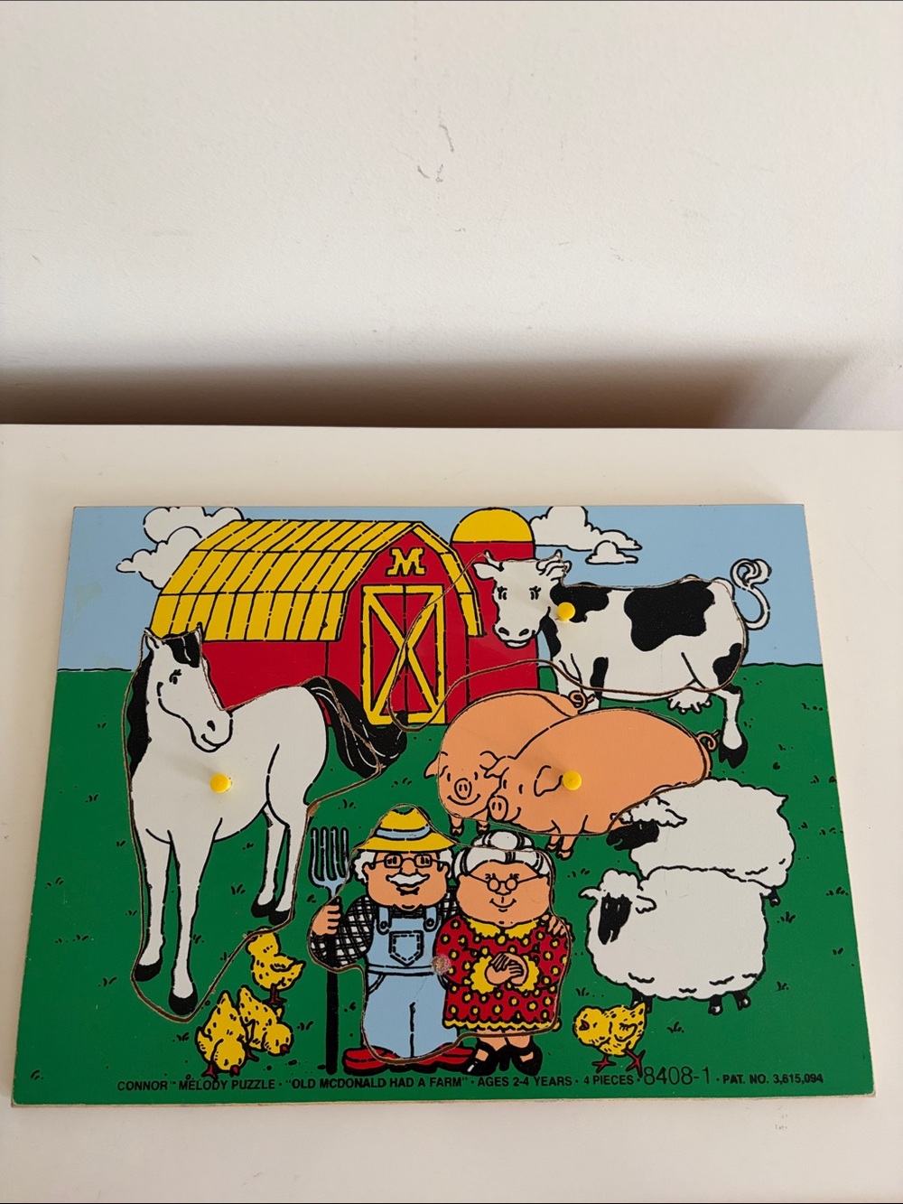 Vintage Old McDonald Had a Farm Wooden Puzzle